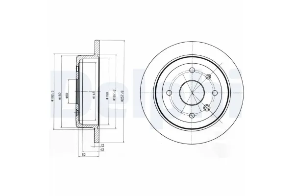 Fren Disk Ayna Arka Sağ ve Sol Chevrolet Evanda (2005->)  DELPHI BG4194