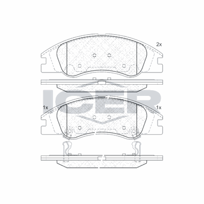 Fren Disk Balata Ön Kia Cerato (LD)(2004->)  AYD 60297A