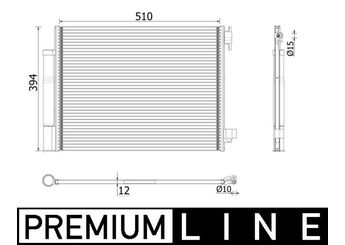 Klima Radyatörü  MAHLE AC 73 000P  921006843R 8200741257 921006454R 8660003626 8660003630 921001908R 4535000054 A4535000054 8660006076 921001697R 921006842R