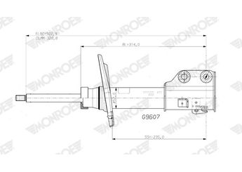 Amortisör Ön Sağ PSA ORJINAL 9837414780  9837414780 9831168080 9831168980 9831170080 9831176380 9831177380 9834850080 9837414380