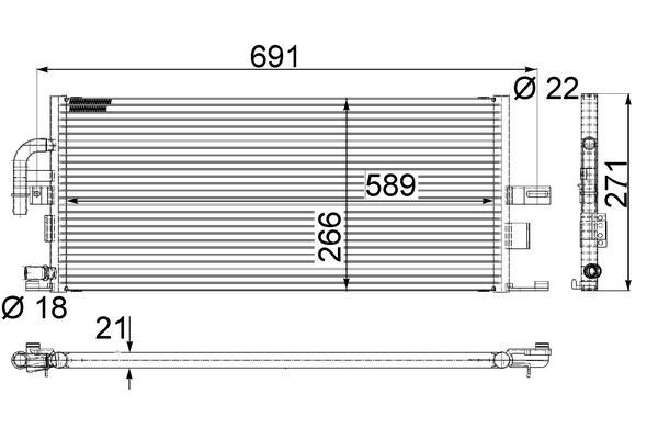Su Radyatörü  Mercedes S -Serisi 4 Kapı (BM 220)(07.1998->)  MAHLE CIR 5 000P