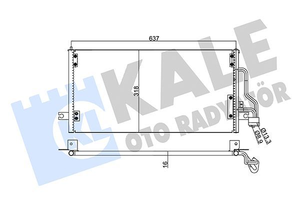 Klima Radyatörü  Mitsubishi Colt (CA0A)(1992->)  KALE 345765