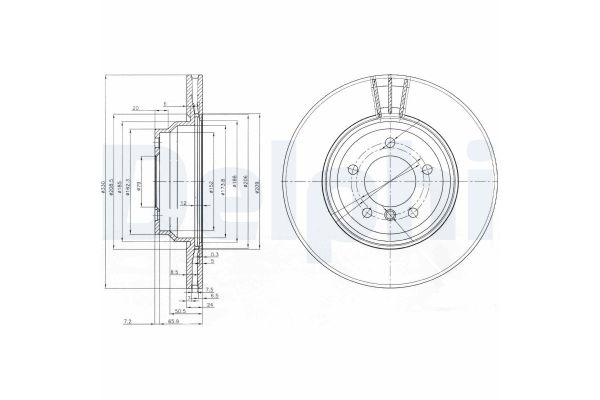 Fren Disk Ayna Ön Sağ ve Sol BMW 3 Serisi Cabrio (E93)(2006->)  DELPHI BG3959