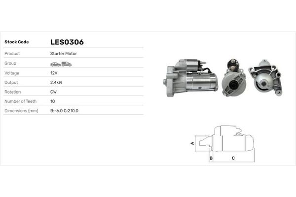 Marş Dinamosu  LUCAS ELEKTRIK LES0306