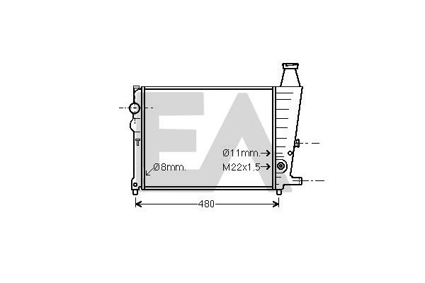 Su Radyatörü  Citroen BX Break (09.1985->08.1988)  BSG 83-520-015