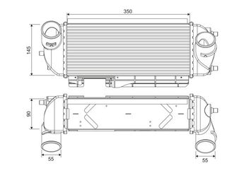 Turbo Radyatörü  MGA 80057  282712F450 28271-2F450 282712F750 282702F450 28270-2F450 28271-2F750