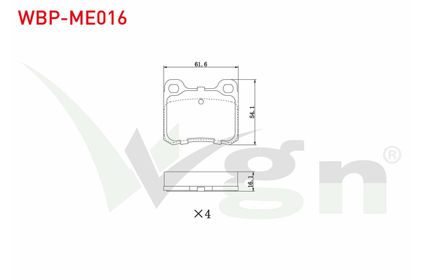 Fren Disk Balata Arka WGN WBP-ME016
