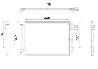 Klima Radyatörü  MAHLE AC 917 000P  97606B9000 97606B9001 97606B9100 97606B9101