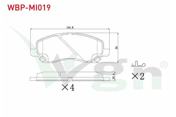 Fren Disk Balata Ön WGN WBP-MI019