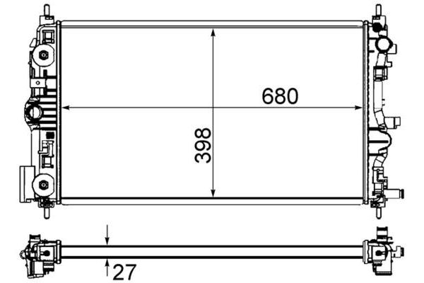 Su Radyatörü  Opel Astra J GTC Makyajlı (2011->)  MAHLE CR 1238 000S