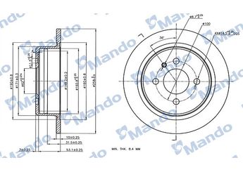 Fren Disk Ayna Arka Sağ ve Sol MANDO MBC035408  1119581 1122282 34211119581 34211122282 34216755407 6755407