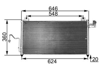 Klima Radyatörü  MAHLE AC 302 000S  B25F61480 B25F-61-480 B25F61480A B25F-61-480A B25F61480B B25H61480 B25H61480A B25H61480B B2YF61480Z B2YF-61-480Z GD751285969 GD75-12-85969