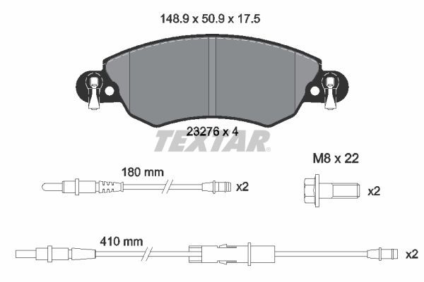 Fren Disk Balata Ön TEXTAR 2327601