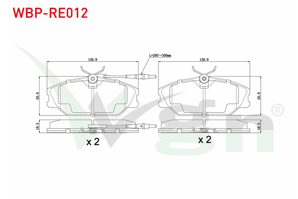 Fren Disk Balata Ön Renault Safrane (B54)(09.1996->)  WGN WBP-RE012