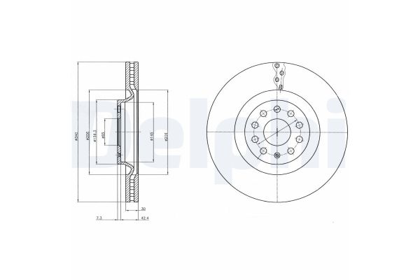Fren Disk Ayna Ön Sağ ve Sol Cupra Formentor (KM7)(08.2020->)  DELPHI BG9109C