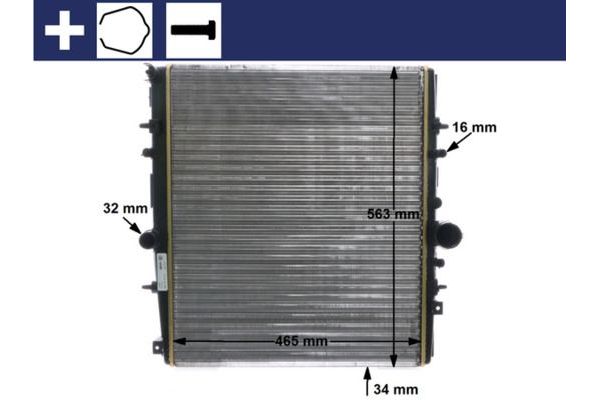 Su Radyatörü  Kia Pride (1995->)  MAHLE CR 1436 000S