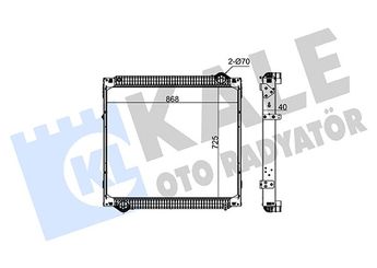 Su Radyatörü  KALE 428900  MR968856 HC468005BA HC46 8005 BA