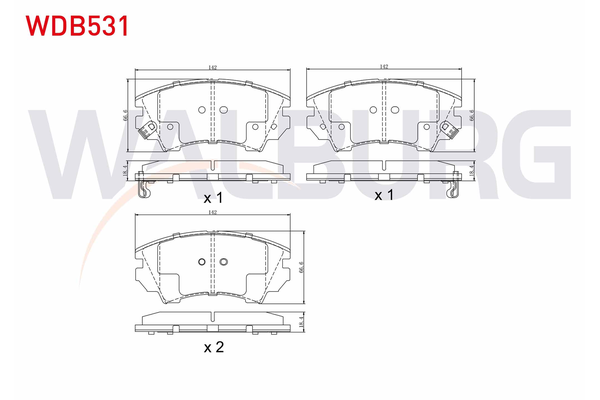Fren Disk Balata Ön Opel Insignia A (2008->)  WALBURG WDB531