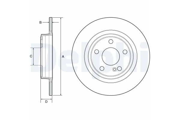 Fren Disk Ayna Arka Sağ ve Sol Infiniti QX30 (04.2016->)  DELPHI BG4558C