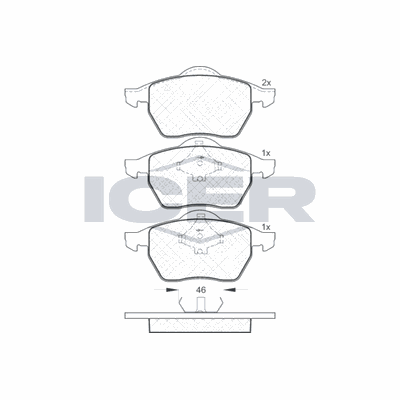 Fren Disk Balata Ön Volkswagen Passat Variant (3B5)(04.1997->2000)  OTOZONE FDO7042-R