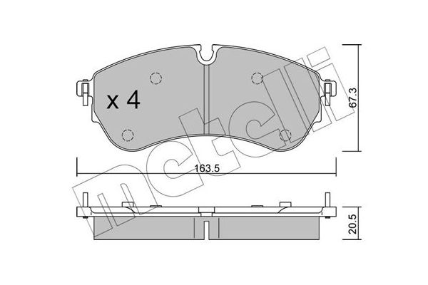 Fren Disk Balata Arka Volkswagen Crafter Kamyonet (SZ)(09.2016->)  METELLI 22-1173-0