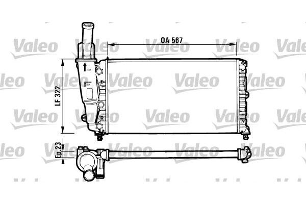 Su Radyatörü  Fiat Punto (176) Cabrio (03.1994->)  VALEO 731562