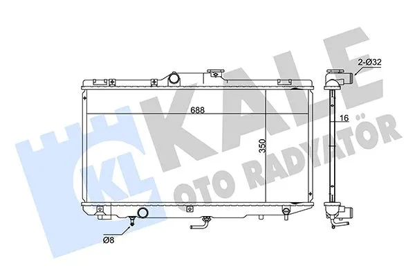 Su Radyatörü  Citroen Saxo (03.1996->)  KALE 341925