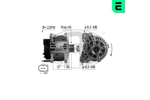 Alternatör  Audi A3 Sportback (8PA)(09.2004->)  ERA 210699