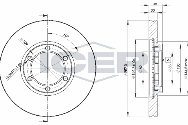 Fren Disk Ayna Ön Sağ ve Sol Opel Campo (1992->)  BRAXIS AE1341