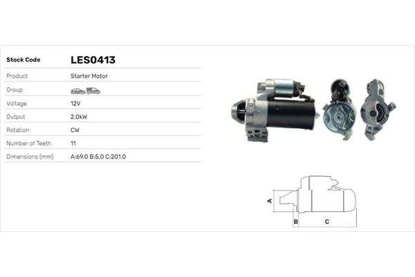 Marş Dinamosu  LUCAS ELEKTRIK LES0413