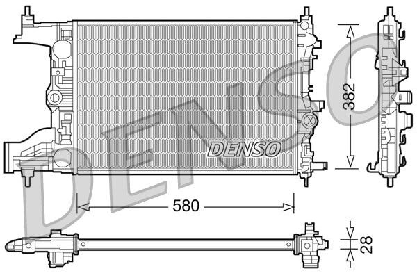 Su Radyatörü  Opel Astra J Sports Tourer (08.2010->)  DENSO DRM20096