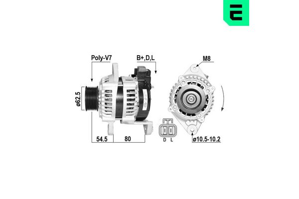 Alternatör  Isuzu D-Max (2007->)  ERA 211029A