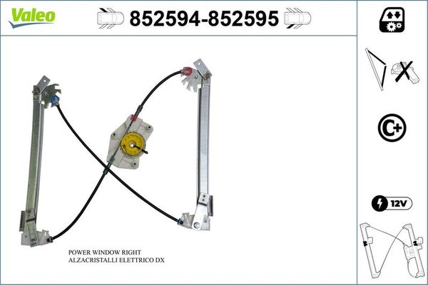 Cam Krikosu Arka Sol VALEO 852594