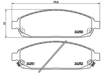 Fren Disk Balata Ön BREMBO P 37 010  5080868AA 05080868AA 5080868AB 05080868AB 5080868AC 05080868AC 68028967AA K05080868AA K05080868AB K05080868AC K5080868AA K5080868AB K5080868AC K68028967AA V1010868AB V3010868 VCWK0868AA VWKXK868AA