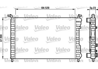 Su Radyatörü  VALEO 732812  46750717 46449104 46548483