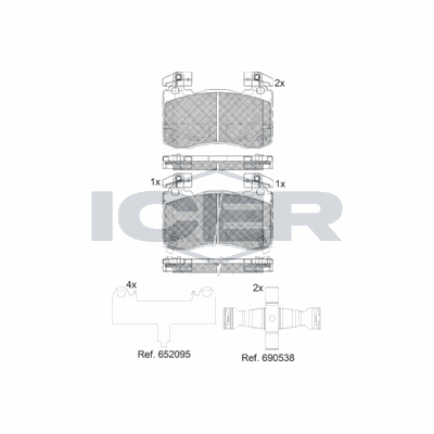 Fren Disk Balata Ön Kia Stinger (CK)(2017->)  OTOZONE FDO8062-R