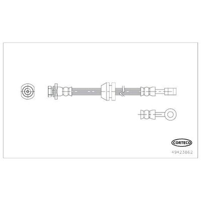 Fren Hortumu Ön Sol Opel Karl (2015->)  CORTECO 49423862