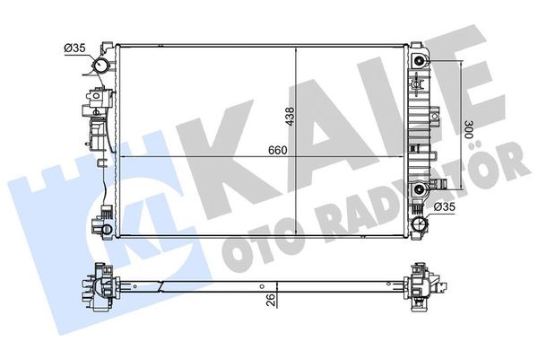 Su Radyatörü  Mazda 2 Sedan (DY)(03.2003->)  PSA ORJINAL 84208067