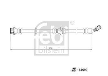 Fren Hortumu Ön Sağ FEBI BILSTEIN 183699  462104CE0A 46210-4CE0A 462104CE1A 46210-4CE1A