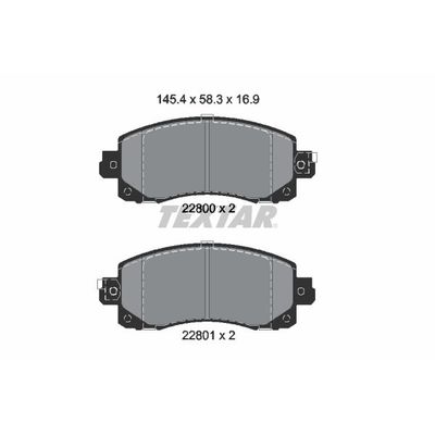 Fren Disk Balata Ön Subaru Outback (B16)(05.2021->)  TEXTAR 2280001