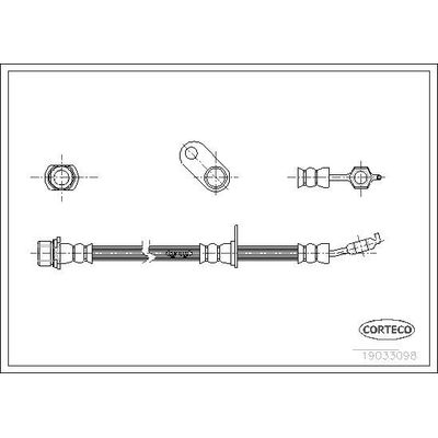 Fren Hortumu Ön Sol Toyota Previa (R30)(2000->)  CORTECO 19033098