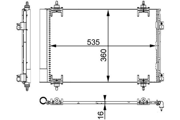 Klima Radyatörü  Peugeot 3008 (05.2009->)  MAHLE AC 667 000S