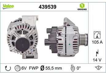 Alternatör  VALEO 439539  46835095 51784846 51984056 59064216 519448800E 00519448800E 1204429 6204281 93169024