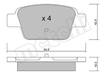 Fren Disk Balata Arka LEO L10-1215  77362271 77362768 77363518 77364590 77365809 9949280 71769094 71770014 71772225 71796094