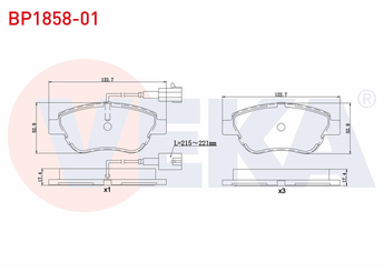 Fren Disk Balata Ön VEKA BP1858-01  