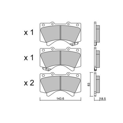 Fren Disk Balata Ön Toyota Land Cruiser 200 (J20)(2008->)  AISIN BPTO-1024