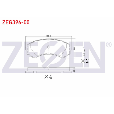 Fren Disk Balata Ön Ford Ranger (EQ)(07.2002->)  ZEGEN ZEG396-00