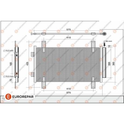 Klima Radyatörü  Fiat Ducato Minibüs, Lüks (03.2002->)  EUROREPAR 1610161280