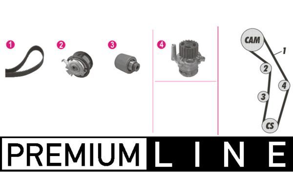 Devirdaim Su Pompası  Audi A2 (8Z)(06.2000->)  MAHLE CPK 25 000P