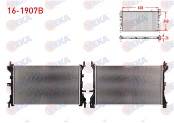 Su Radyatörü  VEKA 16-1907B  ME98AB 8005 AD